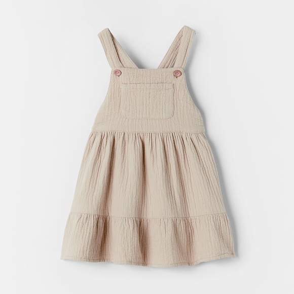 Zara Other - Zara toddler textured overall dress